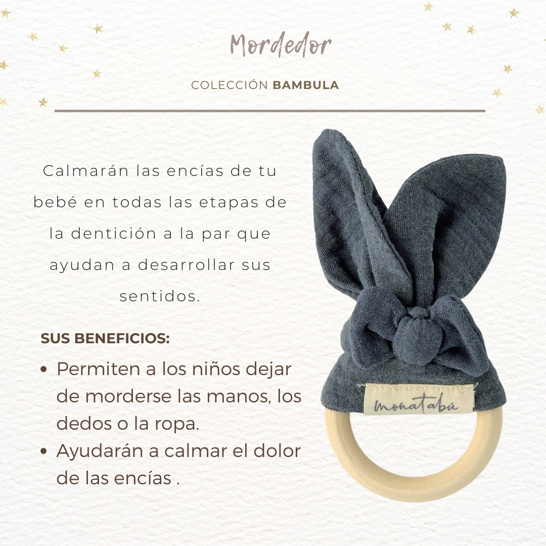 282 PACK DOUDOU CONEJITO + MORDEDOR ANTRACITA 3 Pack doudou + Mordedor antracita - Imagen 4