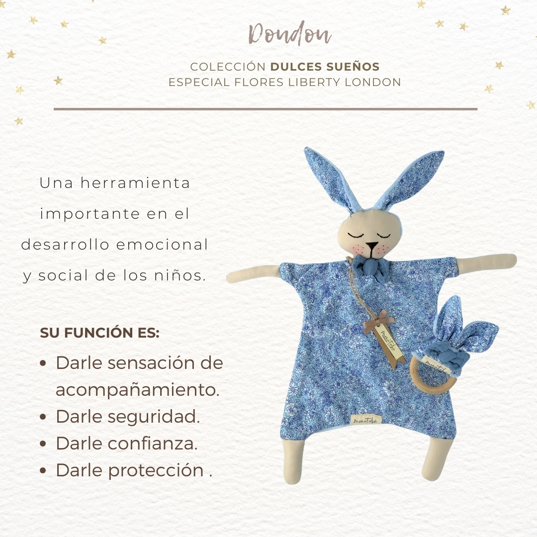 284 PACK EDREDON CRUDO 3 Pack doudou Liberty crudo + Edredón y cojín + Mordedor - Imagen 3
