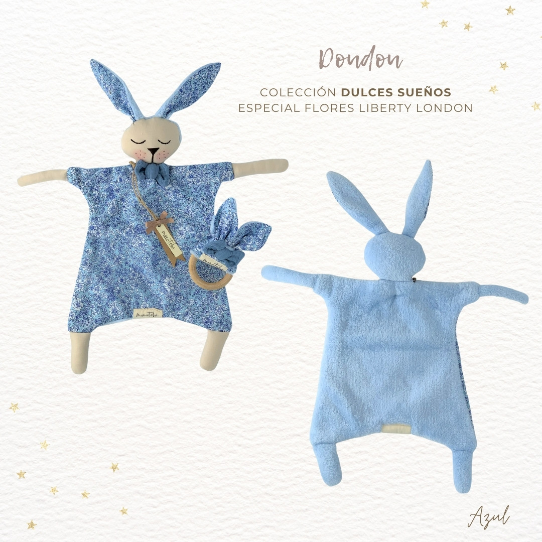 284 PACK EDREDON CRUDO 4 Pack doudou Liberty crudo + Edredón y cojín + Mordedor - Imagen 4