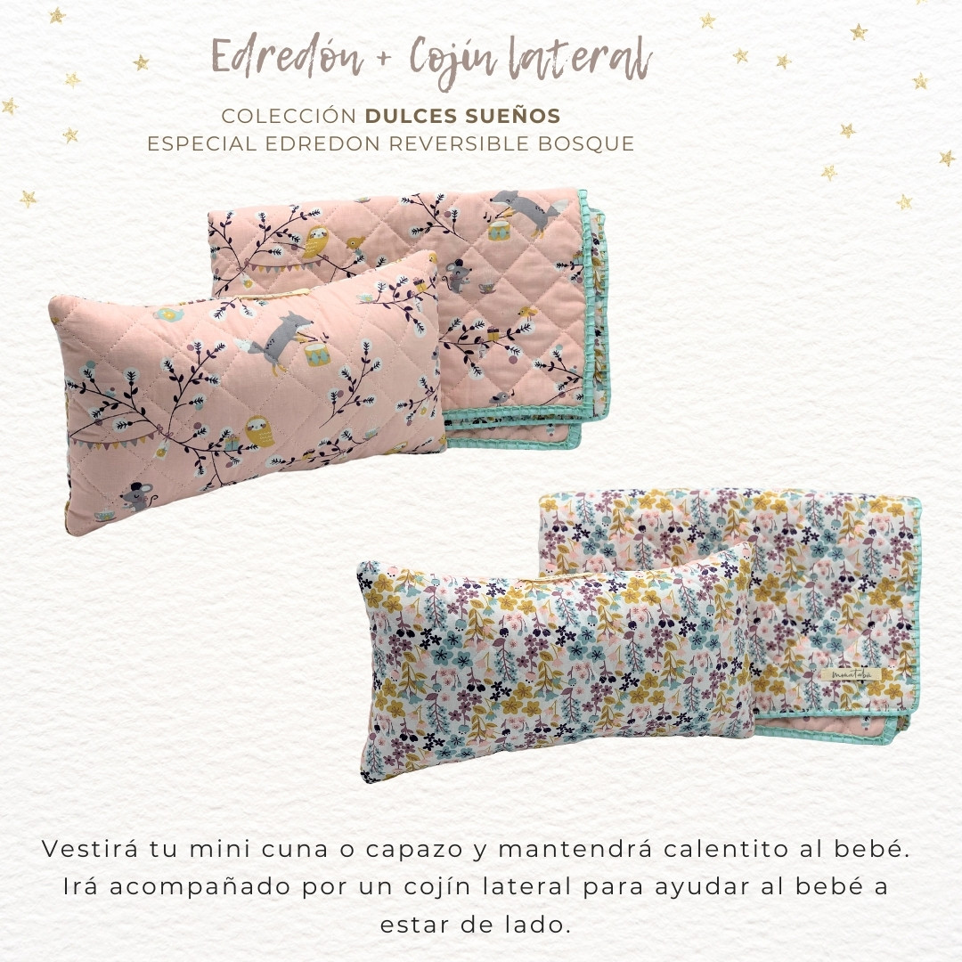 289 PACK EDREDON REVERSIBLE BOSQUE ROSA 7 Pack doudou rosa + Edredón y cojín reversible + Mordedor - Imagen 7