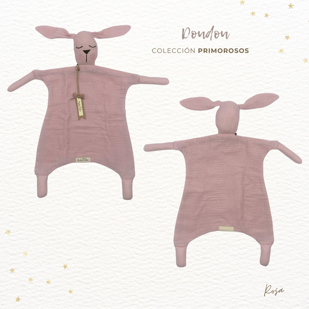 294 PACK PRIMOROSO ROSA 2 Pack doudou rosa + Cambiador + Mordedor - Imagen 2