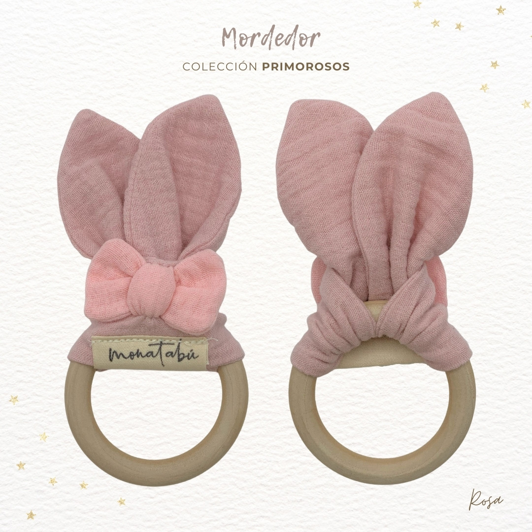 294 PACK PRIMOROSO ROSA 5 Pack doudou rosa + Cambiador + Mordedor - Imagen 4