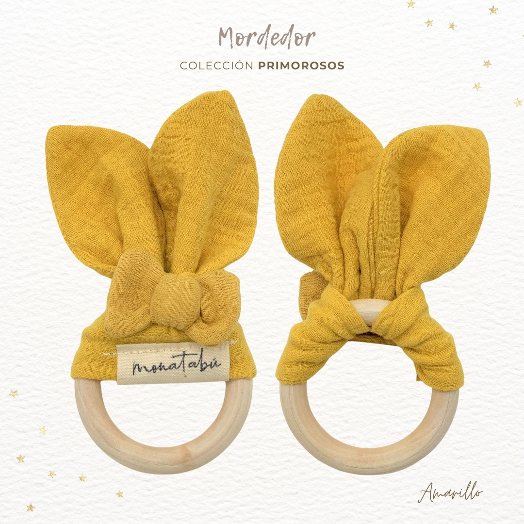 296 PACK PRIMOROSO AMARILLO 5 Pack doudou amarillo + Cambiador + Mordedor - Imagen 4