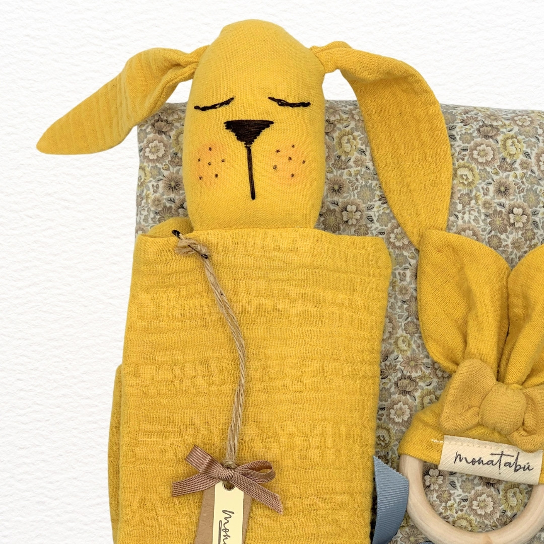 296 PACK PRIMOROSO AMARILLO 8 Pack doudou amarillo + Cambiador + Mordedor - Imagen 6