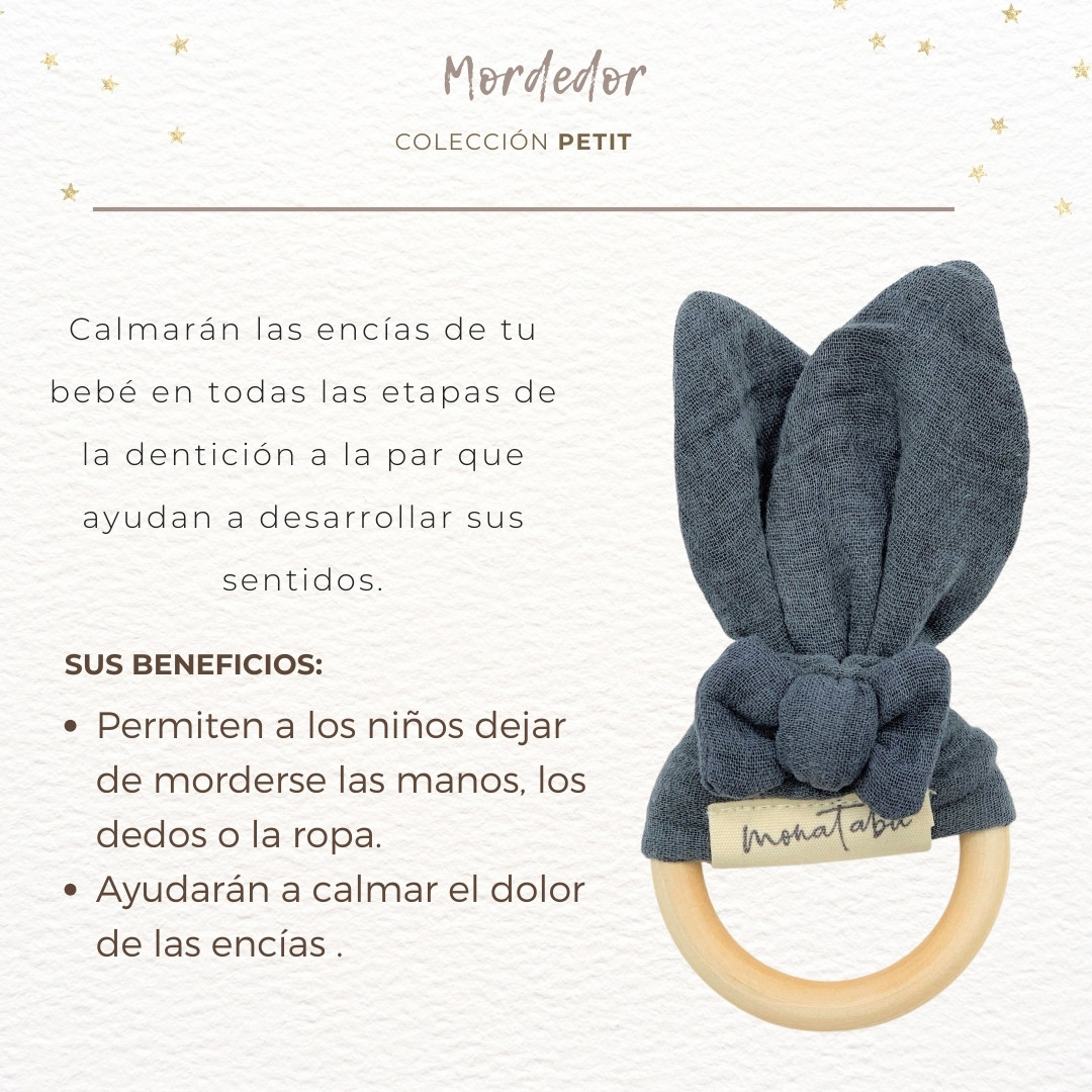 300 PACK PETIT ANTRACITA 4 Pack doudou antracita + Cambiador + Mordedor - Imagen 3