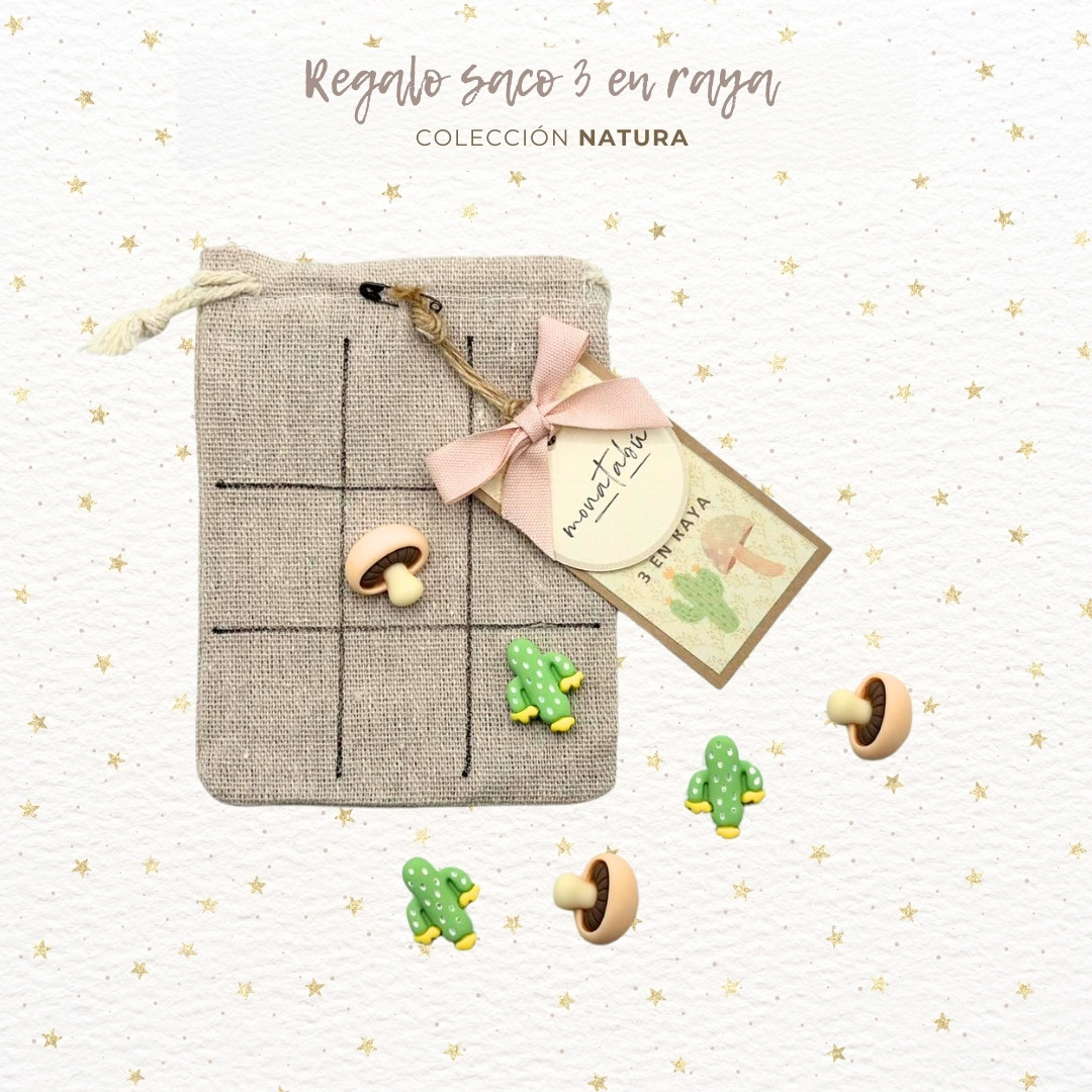 REGALO SACO NATURA 2 Saquito rustico juego 3 en raya Natura - Imagen 2