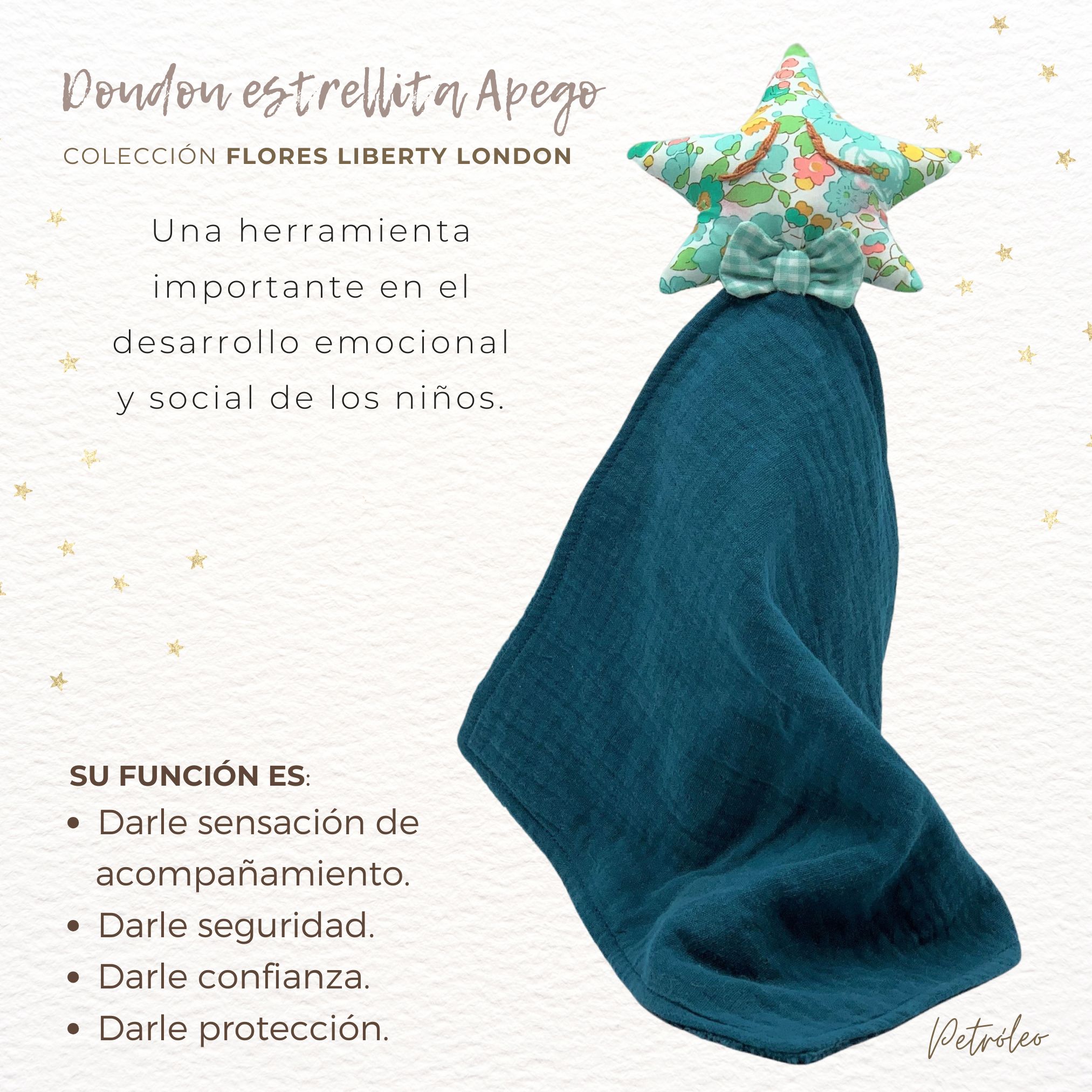 DOUDOU ESTRELLA LIBERTY PETROLEO 1 Doudou doble gasa petróleo estrella liberty
