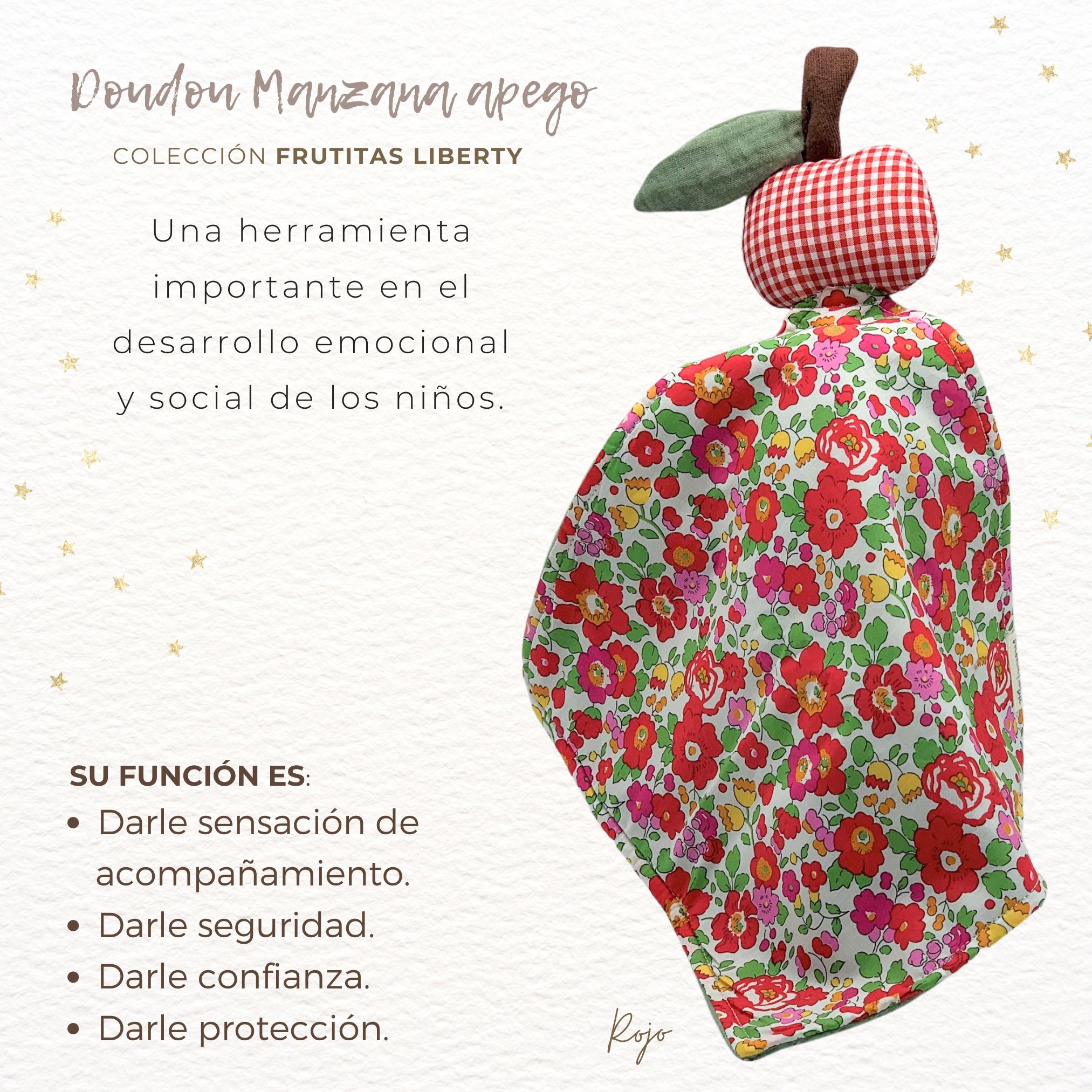 DOUDOU LIBERTY MANZANA ROJA VICHY 1 Doudou flores Liberty manzana vichy rojo